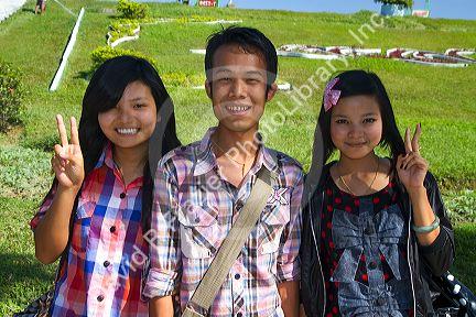 Burmese youth at Inya Lake in (Rangoon) Yangon, (Burma) Myanmar.