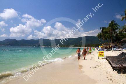 Chaweng beach and the Gulf of Thailand on the island of Ko Samui, Thailand.