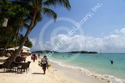 Chaweng beach and the Gulf of Thailand on the island of Ko Samui, Thailand.