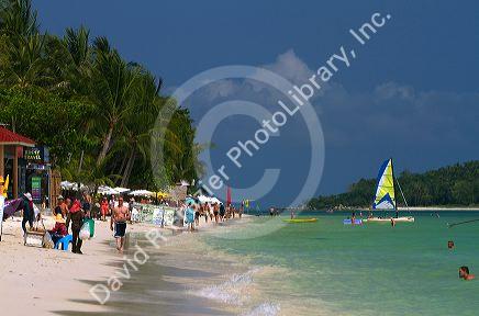 Chaweng beach and the Gulf of Thailand on the island of Ko Samui, Thailand.