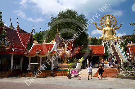 The Big Buddha temple and landmark is located on the Northeast side of the island of Ko Samui, Thailand.