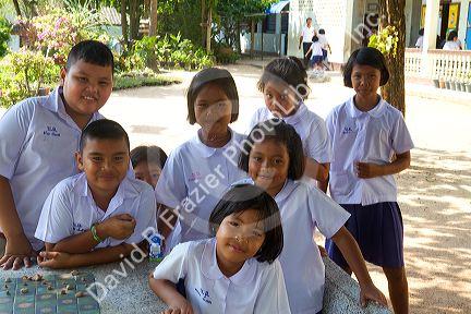 Thai elementary school students on the island of Ko Samui, Thailand.