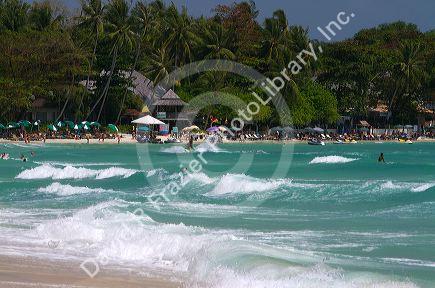 The Gulf of Thailand at Chaweng beach on the island of Ko Samui, Thailand.