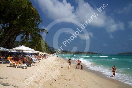 The Gulf of Thailand at Chaweng beach on the island of Ko Samui, Thailand.