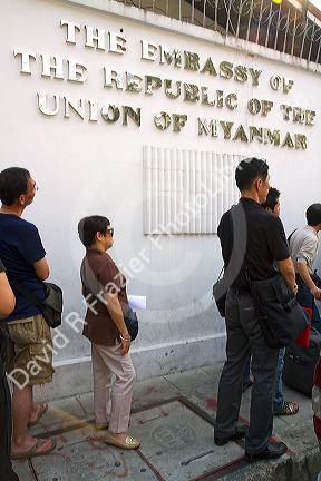 The Embassy of the Republic of the Union of Myanmar located in Bangkok, Thailand.