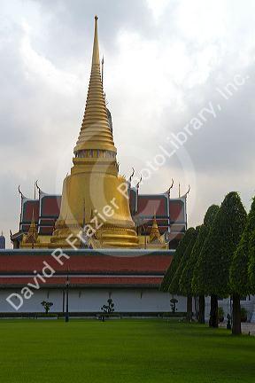 The Temple of the Emerald Buddha located within the precincts of the Grand Palace, Bangkok, Thailand.