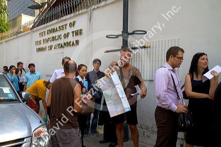 The Embassy of the Republic of the Union of Myanmar located in Bangkok, Thailand.