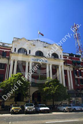 The Government Telegraph Office in (Rangoon) Yangon, (Burma) Myanmar.