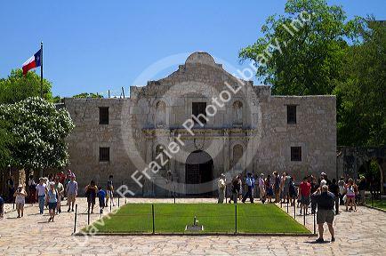 The chapel of the Alamo Mission located in downtown San Antonio, Texas, USA.
