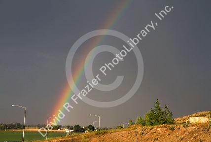 Rainbow over Ada County, Idaho, USA.