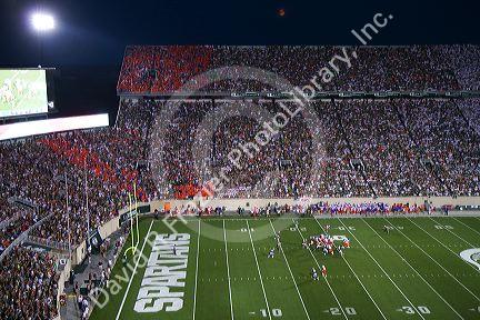 Spartan Stadium at Michigan State University in East Lansing, Michigan, USA.