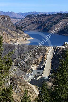 Anderson Ranch Dam located on the South Fork of the Boise River in Elmore County, Idaho, USA.