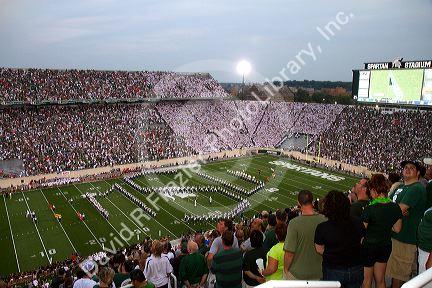 Spartan Stadium at Michigan State University in East Lansing, Michigan, USA.