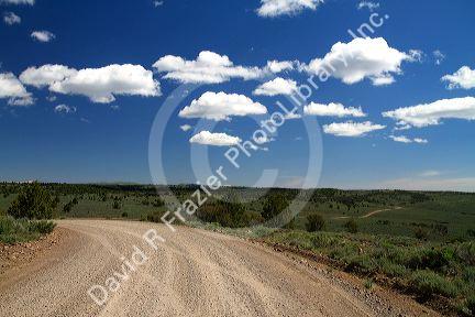 Scenic view along the Owyhee Uplands Backcountry Byway in Owyhee County, Idaho, USA.