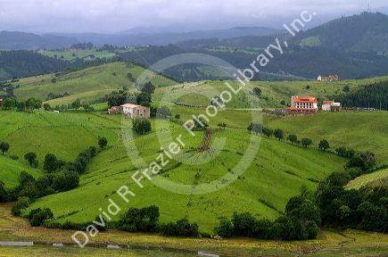 Spanish countryside near San Vicente de al Barquera, Cantabria, Spain.