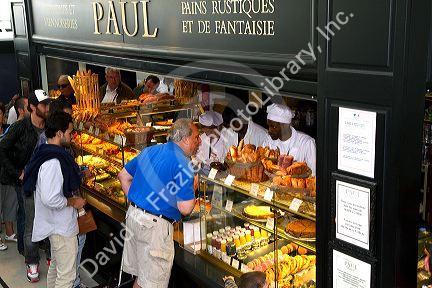 Paul restaurant at Charles de Gaulle Airport, Paris, France.