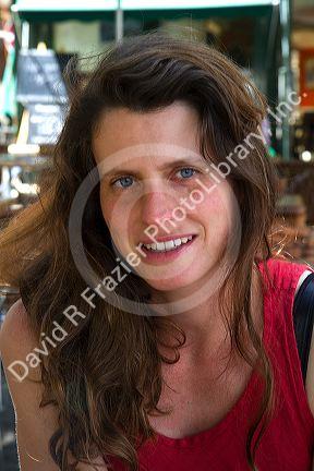 Portrait of a french woman at Angouleme in southwestern France.