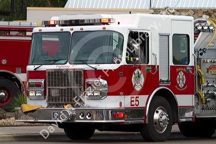 Boise Fire department engine in Boise, Idaho, USA.