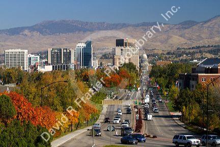 The city skyline of Boise, Idaho, USA.