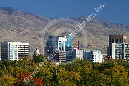 The city skyline of Boise, Idaho, USA.