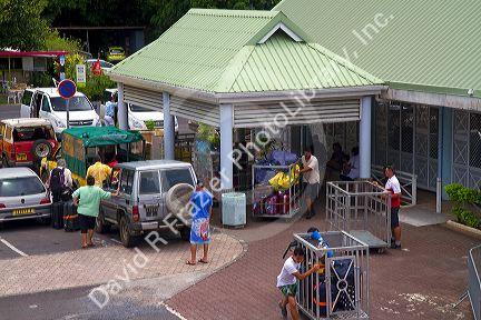Ferry boat terminal on the island of Moorea, French Polynesia.