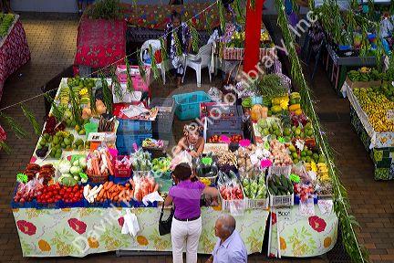The Papeete Market on the island of Tahiti, French Polynesia.