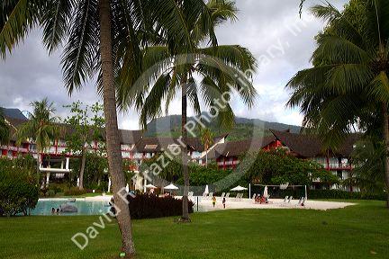Meridien Hotel on the island of Tahiti, French Polynesia.