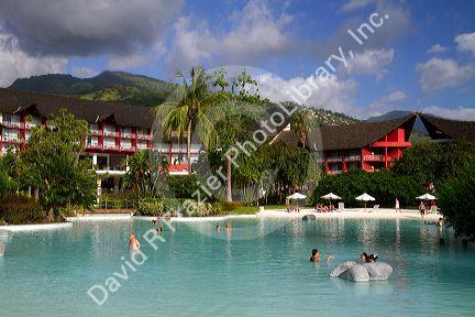 Meridien Hotel on the island of Tahiti, French Polynesia.