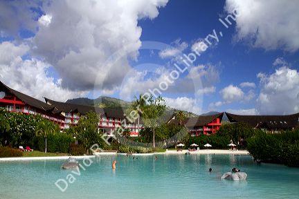 Meridien Hotel on the island of Tahiti, French Polynesia.