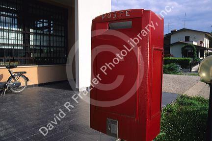 An Italian red mailbox.