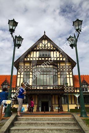 The Rotorua Museum of Art and History located in the Government Gardens in Rotorua, Bay of Plenty, North Island, New Zealand.