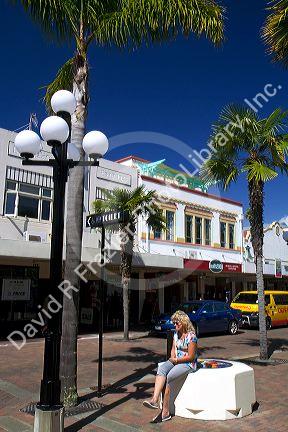 Art deco building at Napier in the Hawke's Bay Region, North Island, New Zealand.