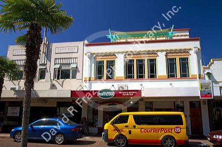 Art deco building at Napier in the Hawke's Bay Region, North Island, New Zealand.