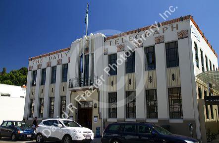 The Daily Telegraph art deco building at Napier in the Hawke's Bay Region, North Island, New Zealand.