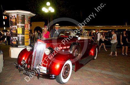 1934 Auburn vintage car on display during the Tremains Art Deco Weekend at Napier in the Hawke's Bay Region, North Island, New Zealand.
