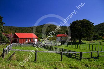Old farmstead at the Bay of Islands in the Northland Region, North Island, New Zealand.