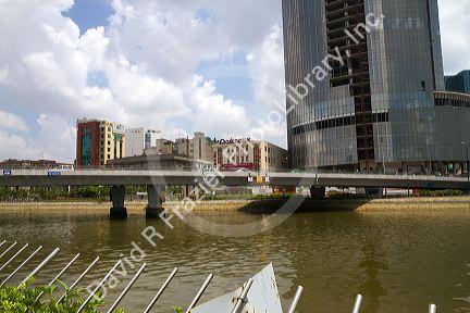 Saigon River canal in Ho Chi Minh City, Vietnam.