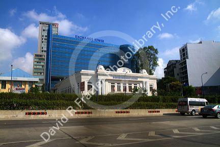 Modern office buildings in Ho Chi Minh City, Vietnam.