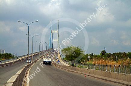 Phu My Bridge is a cable-stayed road bridge over the Saigon River in Ho Chi Minh City, Vietnam.