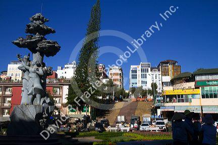 Street scene in Da Lat, Vietnam.