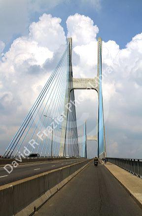 Phu My Bridge is a cable-stayed road bridge over the Saigon River in Ho Chi Minh City, Vietnam.