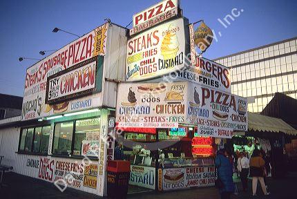 A food stand in Atlantic City, New Jersey.