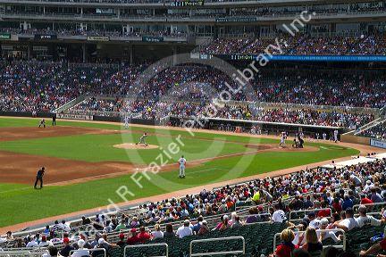 The baseball park at Target Field in Minneapolis, Minnesota, USA.