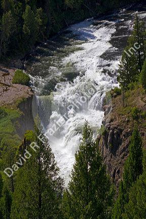 Lower Mesa Falls located on the Henrys Fork in Fremont County, Idaho, USA.
