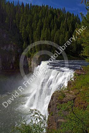 Upper Mesa Falls located on the Henrys Fork in Fremont County, Idaho, USA.