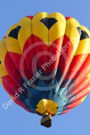 Hot air balloon over Boise, Idaho, USA.