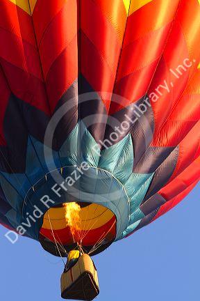 Hot air balloon over Boise, Idaho, USA.
