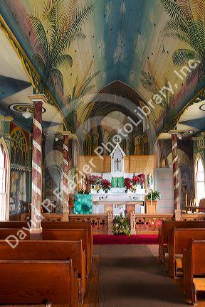 St. Benedict's Catholic Church aslo called the Painted Church in Honaunau, Hawaii, USA.