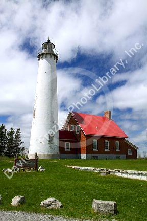 Tawas Point Lighthouse located on Lake Huron in East Tawas, Michigan, USA.