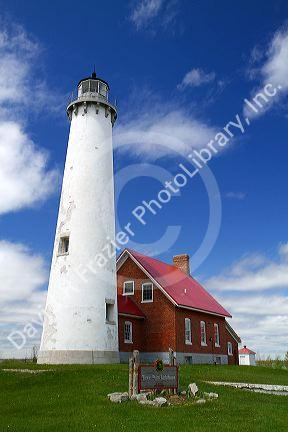 Tawas Point Lighthouse located on Lake Huron in East Tawas, Michigan, USA.